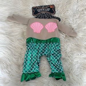 Mermaid merman dog cat pet costume Halloween costume outfit clothes Velcro sz M